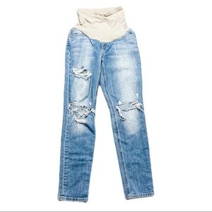 Joe’s Jeans Maternity Skinny Ankle Secret Fit Belly Distressed Light Wash 30